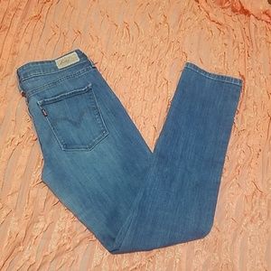 Levi's Demi Curve Straight Leg Blue Jeans